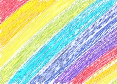 Rainbow Stripes Abstract Art