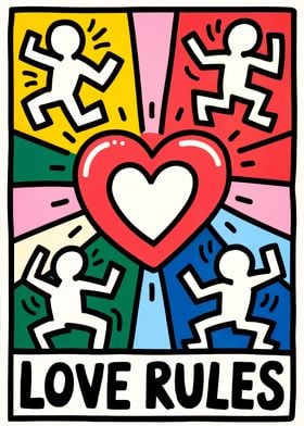 Love Rules Pop Art Print