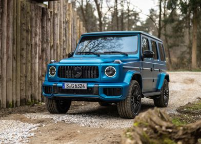 Blue Mercedes G-Wagon