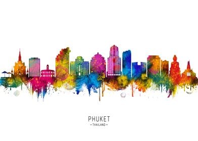 Phuket Skyline Watercolor