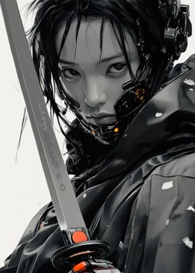 Cyberpunk Samurai Woman