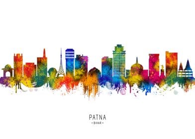 Patna Skyline Watercolor