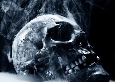 Skull in Smoke