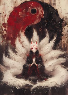 Kitsune with Yin Yang