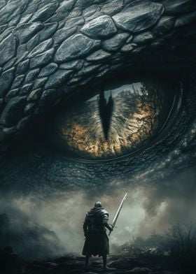 Knight Facing Dragon's Eye