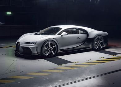 Silver Bugatti Chiron