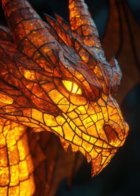 Glowing Dragon Head