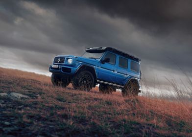 Blue Mercedes G-Wagon Off-Road