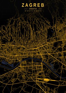 Zagreb Golden City Map