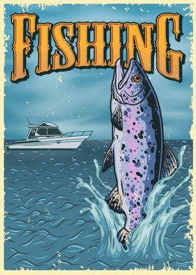 Fishing Poster - Salmon