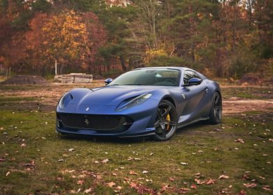 Blue Ferrari 812 Superfast