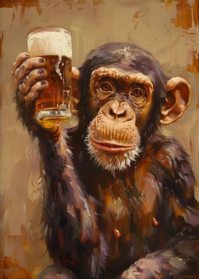 Beer Drinker Monkey