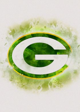 Green Bay Packers Logo Watercolor