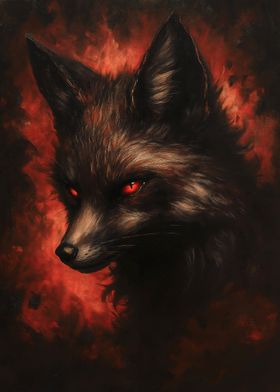 Dark Kitsune - Mystical Fox Spirit