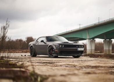 Matte Black Dodge Challenger