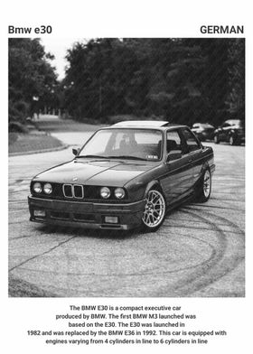 BMW E30 Black and White