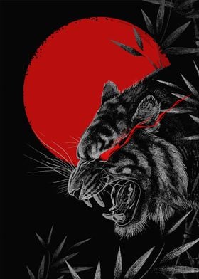 Tiger with Red Eye