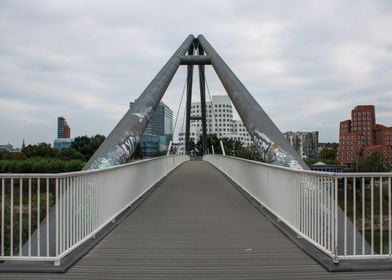 Modern Bridge with City View