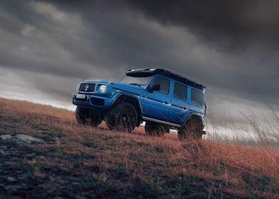 Blue Mercedes G-Wagon Off-Road