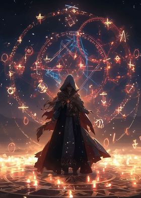 Magic Circle &amp; Hooded Figure