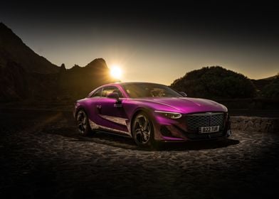 Purple Luxury Coupe Sunset