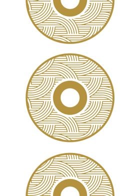 Gold Geometric Circles