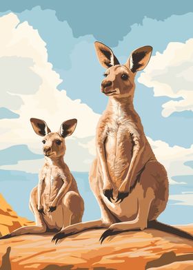 Kangaroo Family Portrait