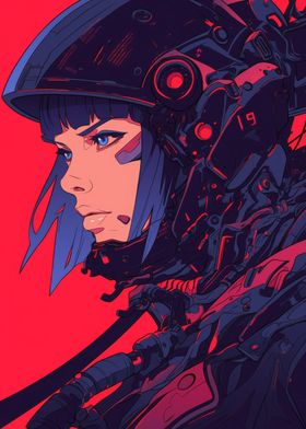 Cyberpunk Female Warrior