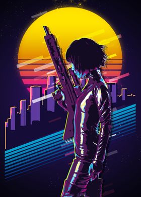 Retro Cyberpunk Woman