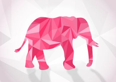 Pink Elephant Silhouette