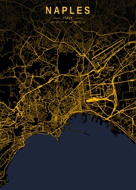 Naples Golden City Map