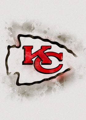 Kansas City Chiefs Logo Watercolor