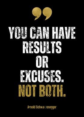 Results or Excuses Quote