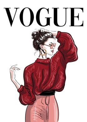 Vogue Cover Fashion Illustration