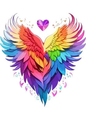 Rainbow Angel Wings