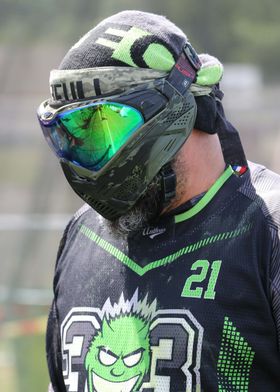 Paintball Player in Gear