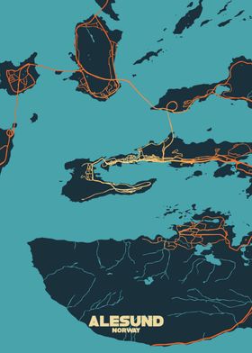 Alesund Norway City Map