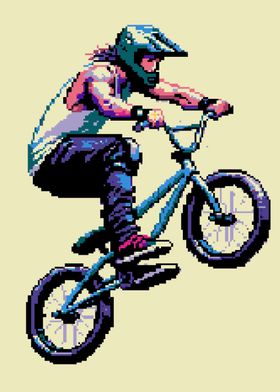 Pixel Art BMX Rider