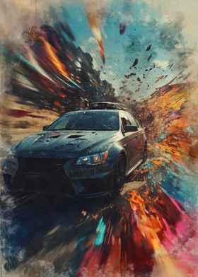 Speed Blur Car Art