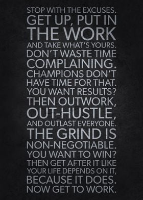 The Grind Is Non-Negotiable - Motivational