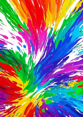 Rainbow Paint Explosion