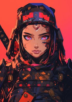 Cyberpunk Samurai Woman