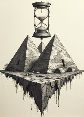 Hourglass Over Pyramids