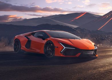 Orange Lamborghini Revuelto