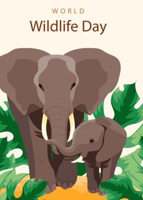 World Wildlife Day Elephant Family