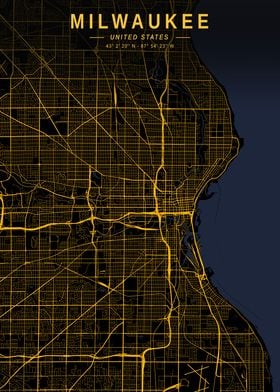 Milwaukee Golden City Map