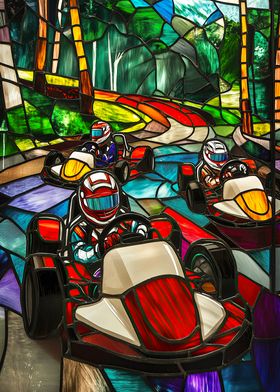 Stained Glass Go-Kart Race