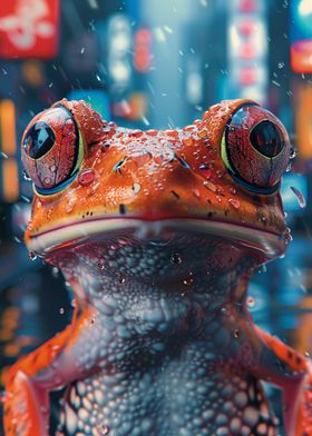 Frog in the Rain