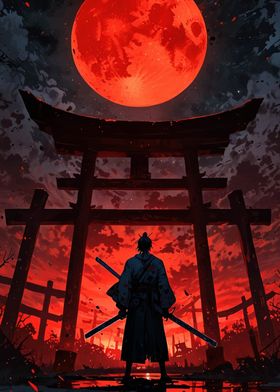 Samurai Under Blood Moon