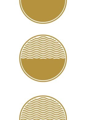 Gold Circle Wave Pattern